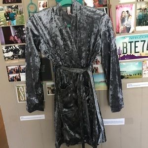 Velvet silk robe